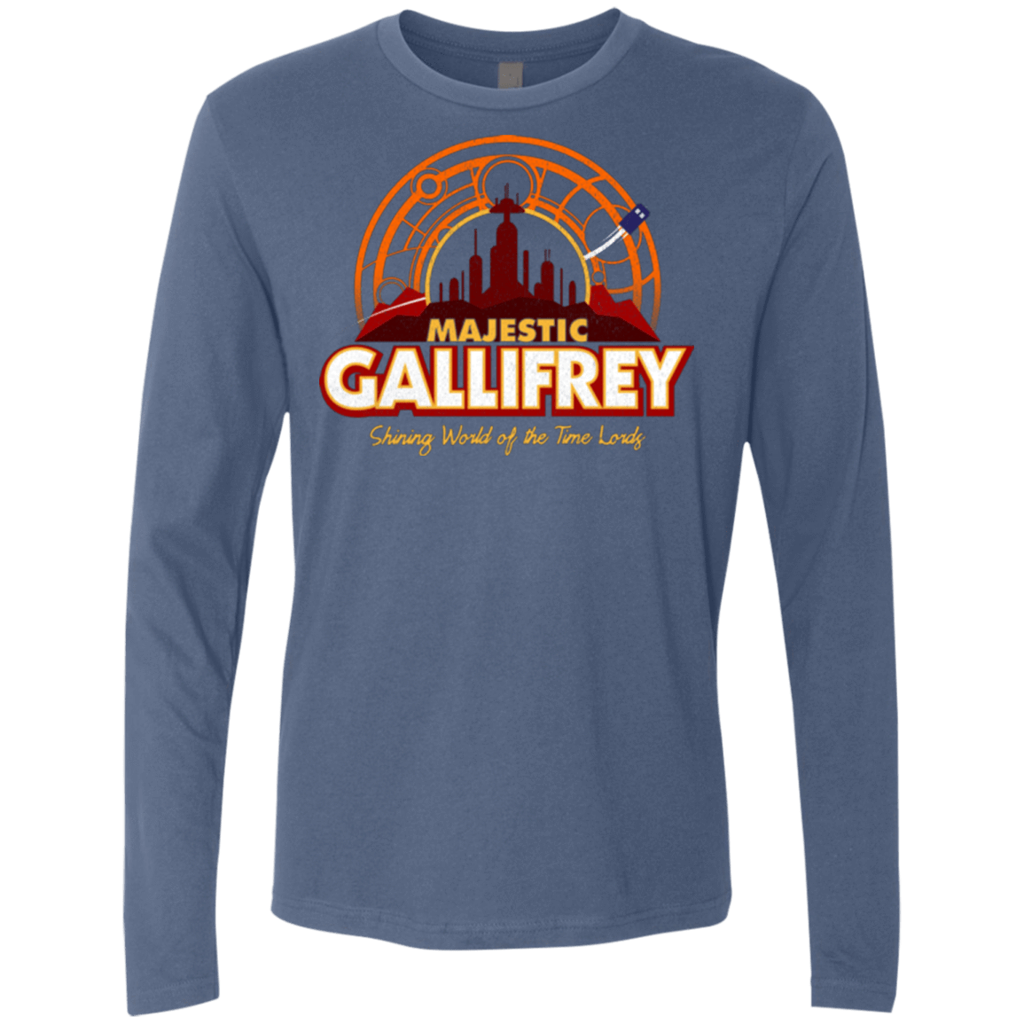T-Shirts Indigo / Small Majestic Gallifrey Men's Premium Long Sleeve