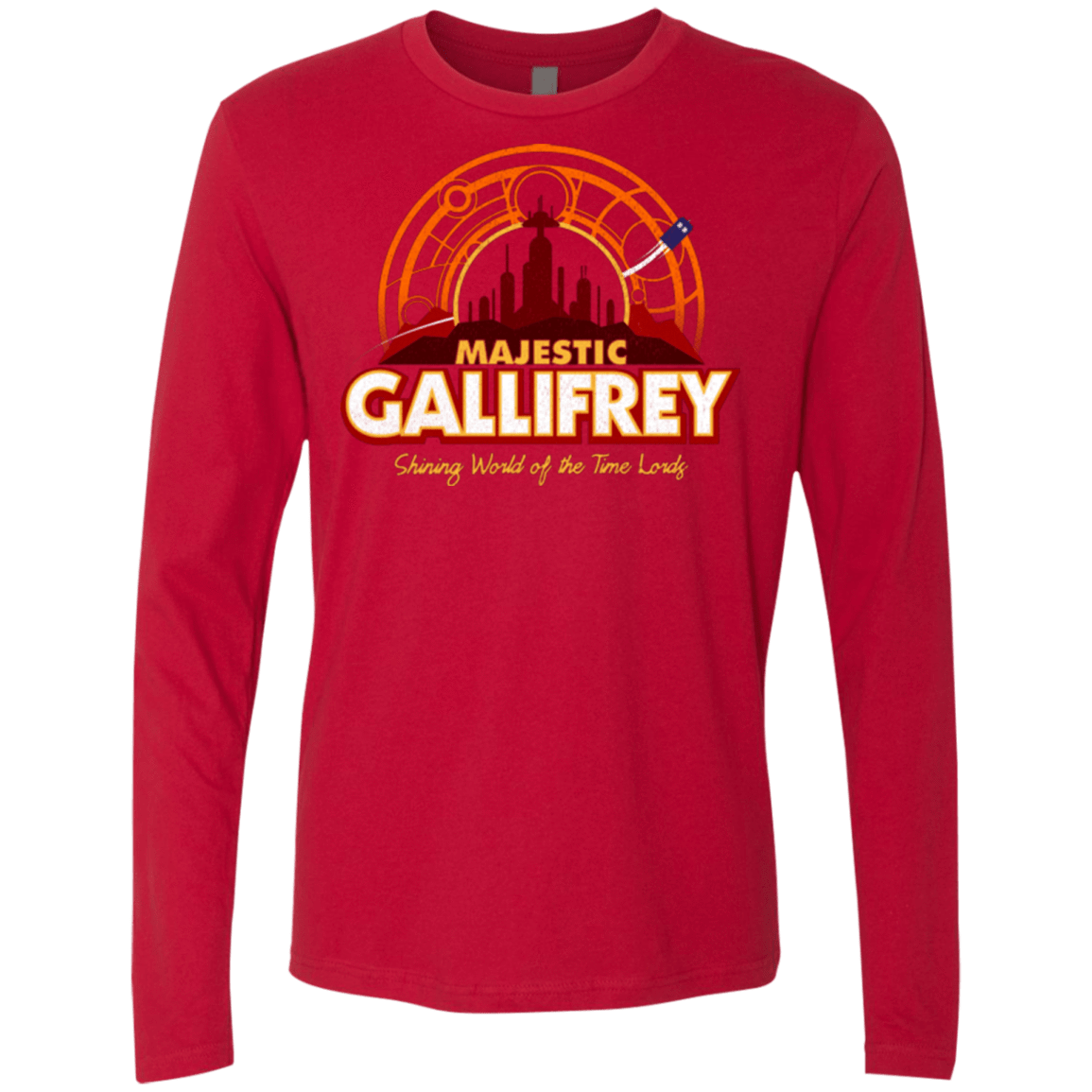 T-Shirts Red / Small Majestic Gallifrey Men's Premium Long Sleeve