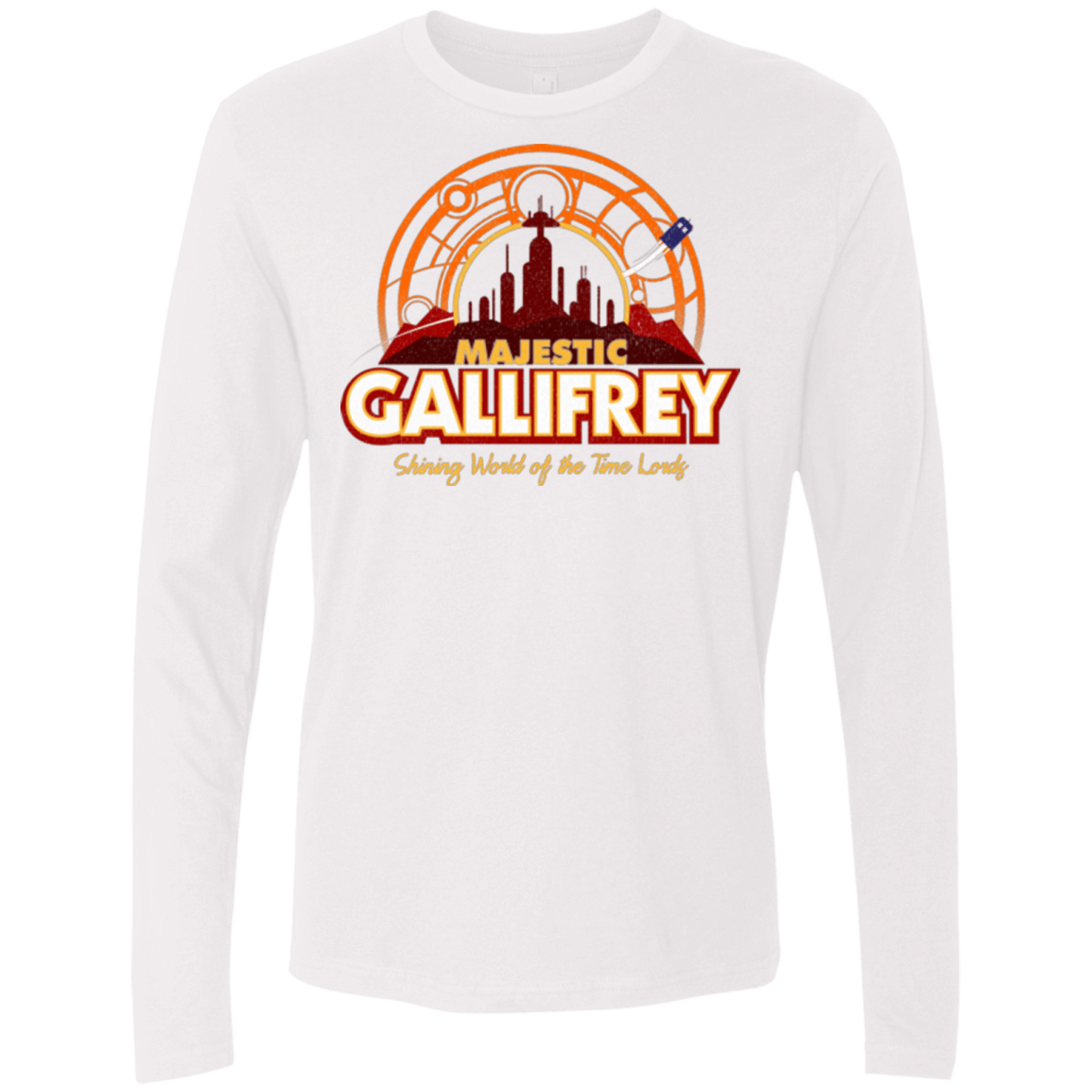 T-Shirts White / Small Majestic Gallifrey Men's Premium Long Sleeve