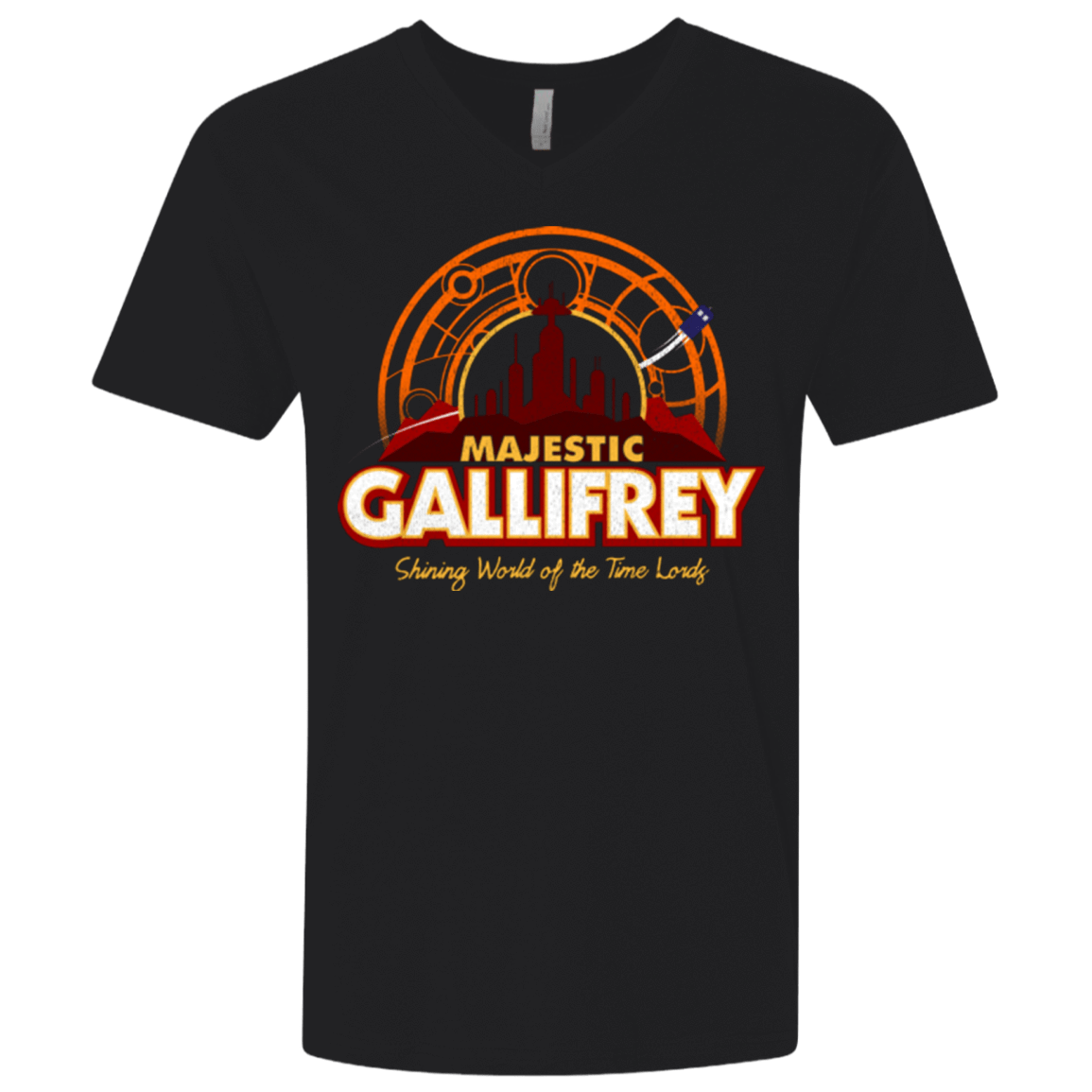 T-Shirts Black / X-Small Majestic Gallifrey Men's Premium V-Neck