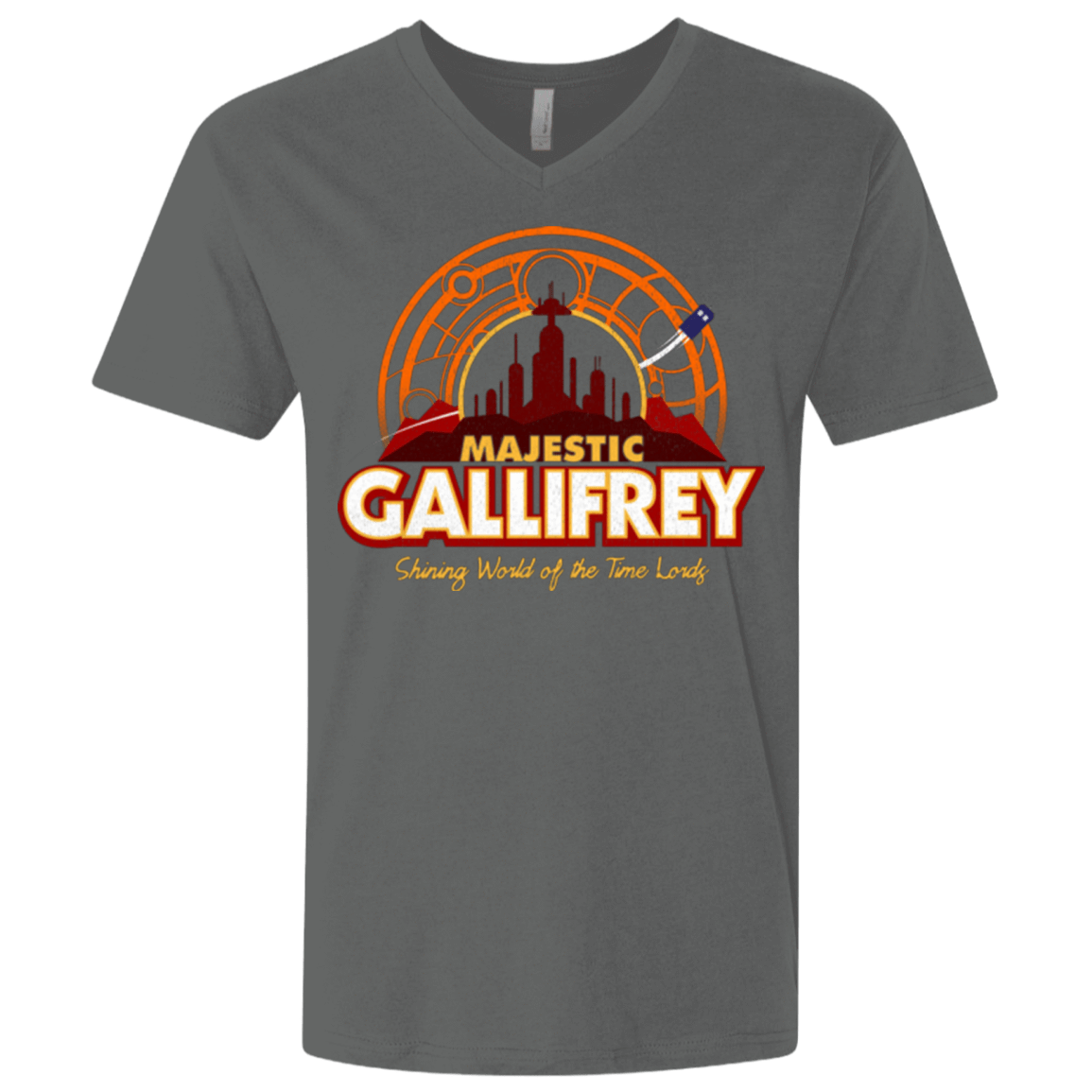 T-Shirts Heavy Metal / X-Small Majestic Gallifrey Men's Premium V-Neck