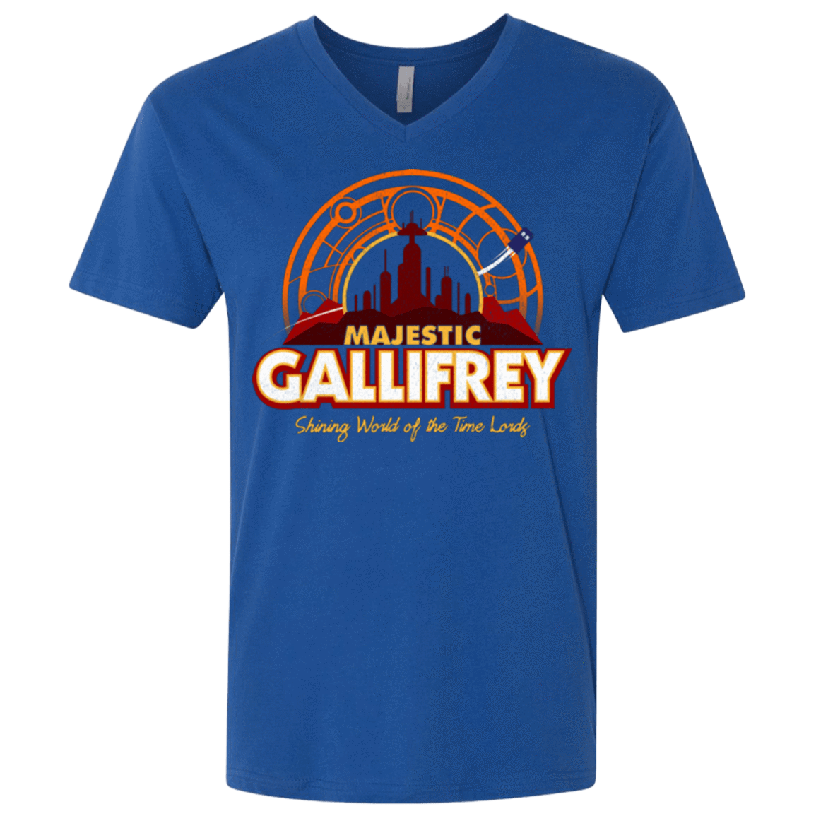 T-Shirts Royal / X-Small Majestic Gallifrey Men's Premium V-Neck