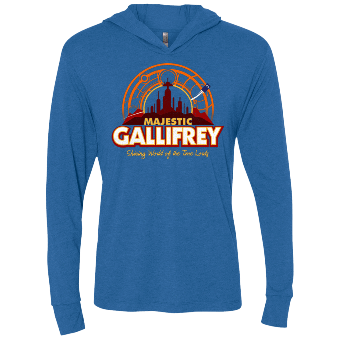 T-Shirts Vintage Royal / X-Small Majestic Gallifrey Triblend Long Sleeve Hoodie Tee