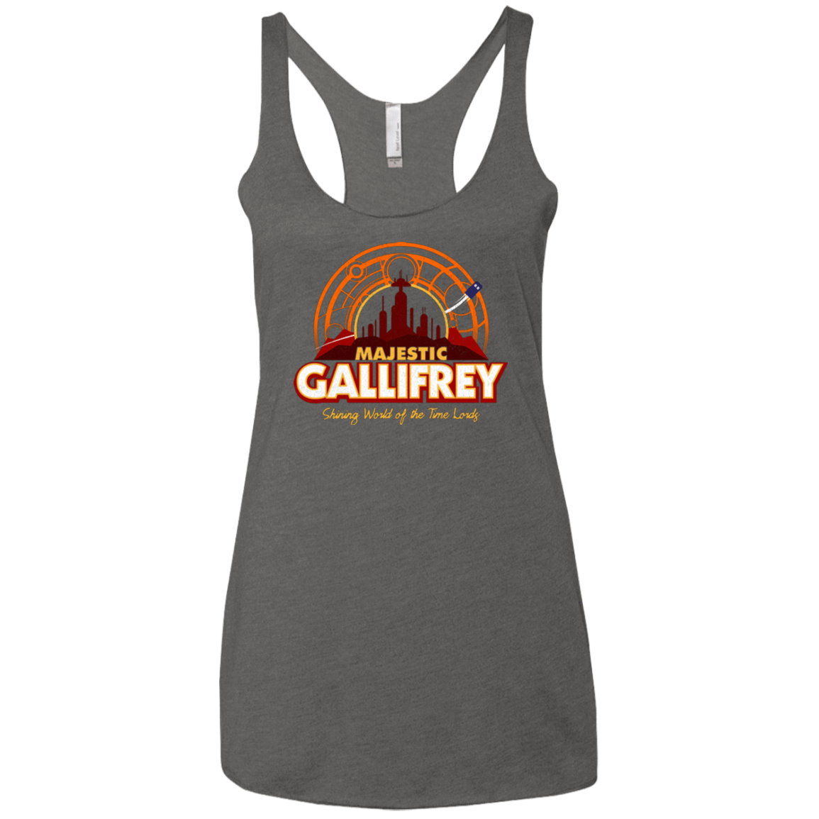 T-Shirts Premium Heather / X-Small Majestic Gallifrey Women's Triblend Racerback Tank