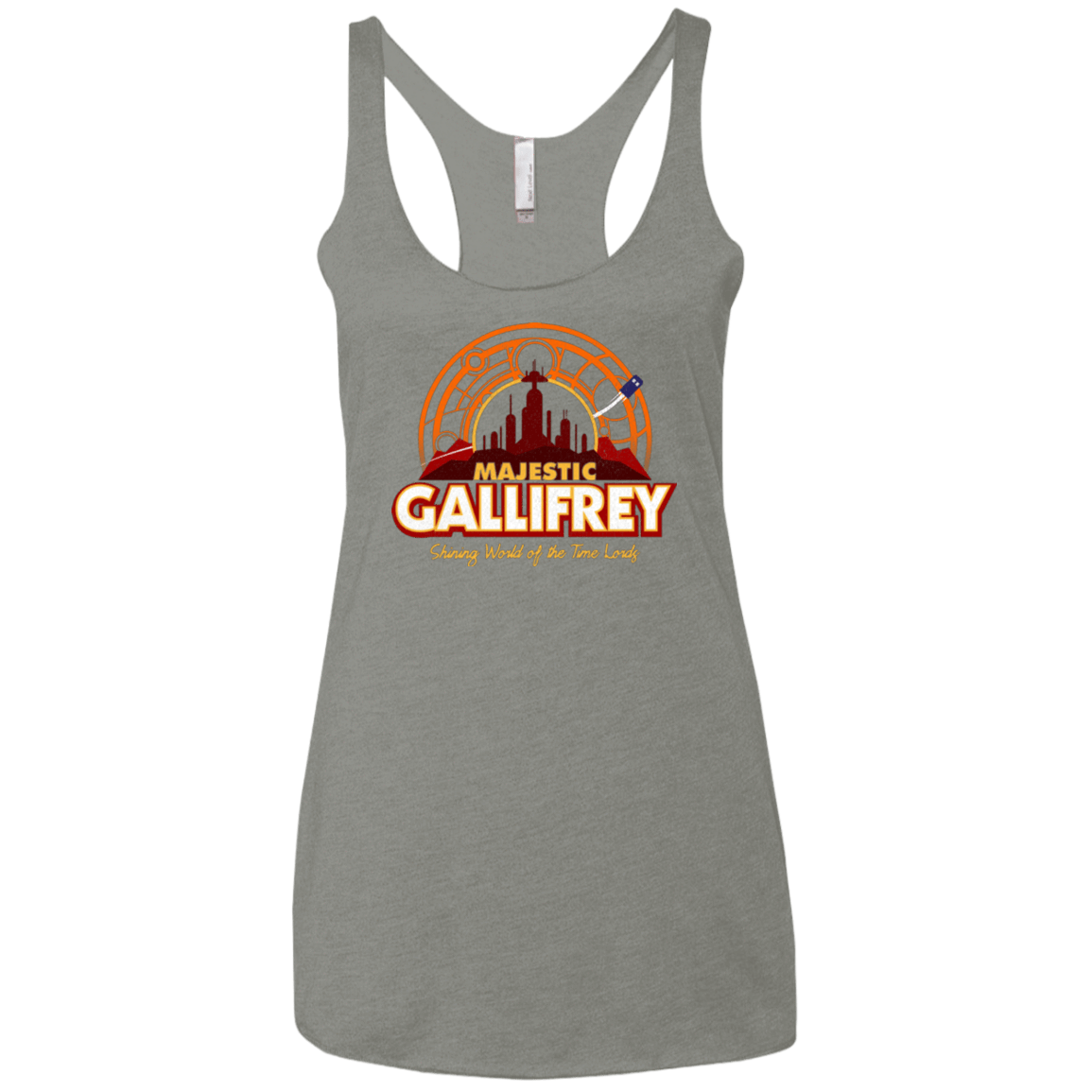 T-Shirts Venetian Grey / X-Small Majestic Gallifrey Women's Triblend Racerback Tank