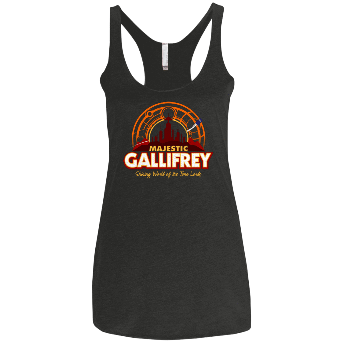 T-Shirts Vintage Black / X-Small Majestic Gallifrey Women's Triblend Racerback Tank
