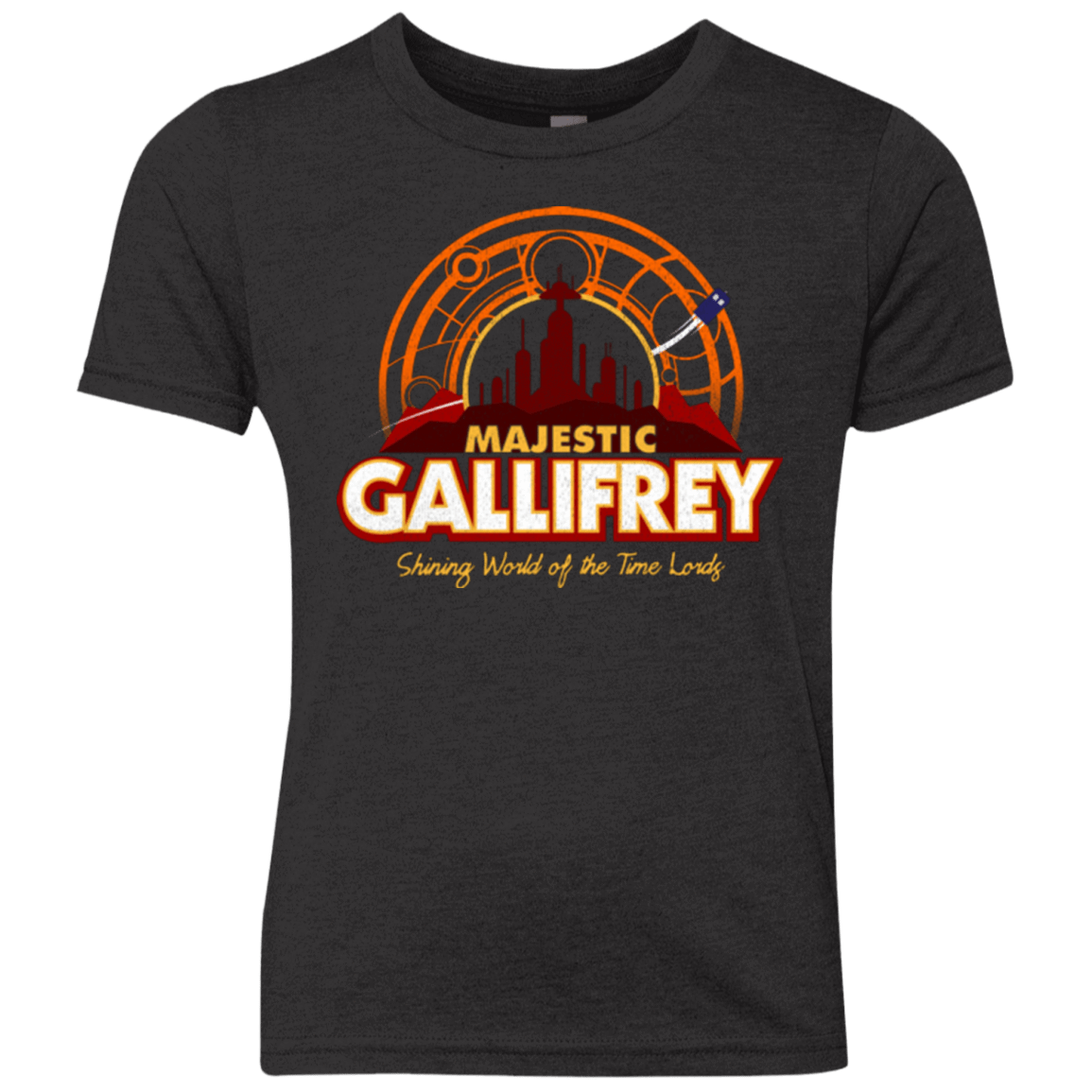 T-Shirts Vintage Black / YXS Majestic Gallifrey Youth Triblend T-Shirt