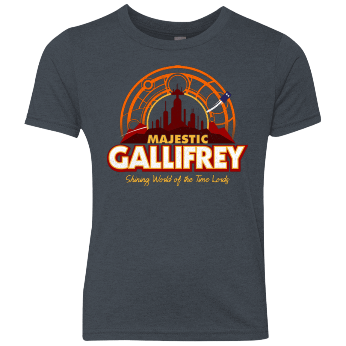 T-Shirts Vintage Navy / YXS Majestic Gallifrey Youth Triblend T-Shirt