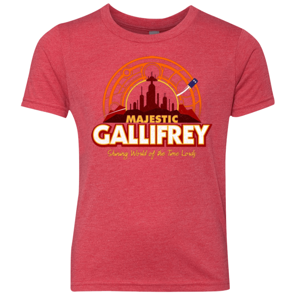 T-Shirts Vintage Red / YXS Majestic Gallifrey Youth Triblend T-Shirt