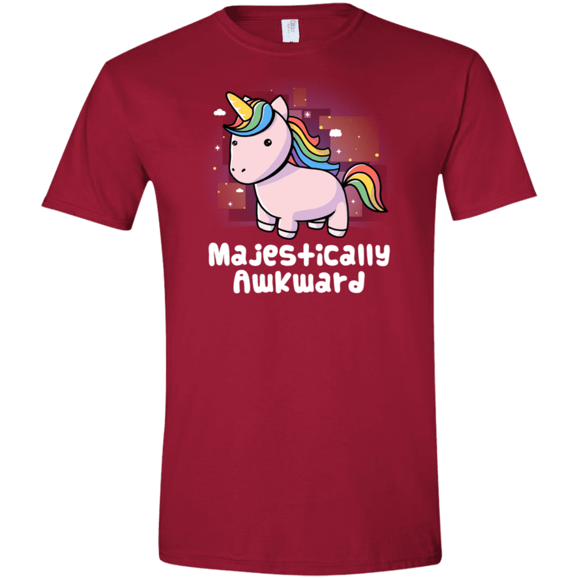 T-Shirts Cardinal Red / S Majestically Awkward Men's Semi-Fitted Softstyle