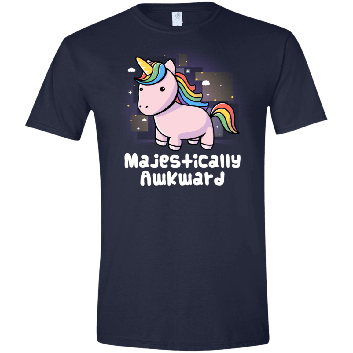 T-Shirts Navy / X-Small Majestically Awkward Men's Semi-Fitted Softstyle