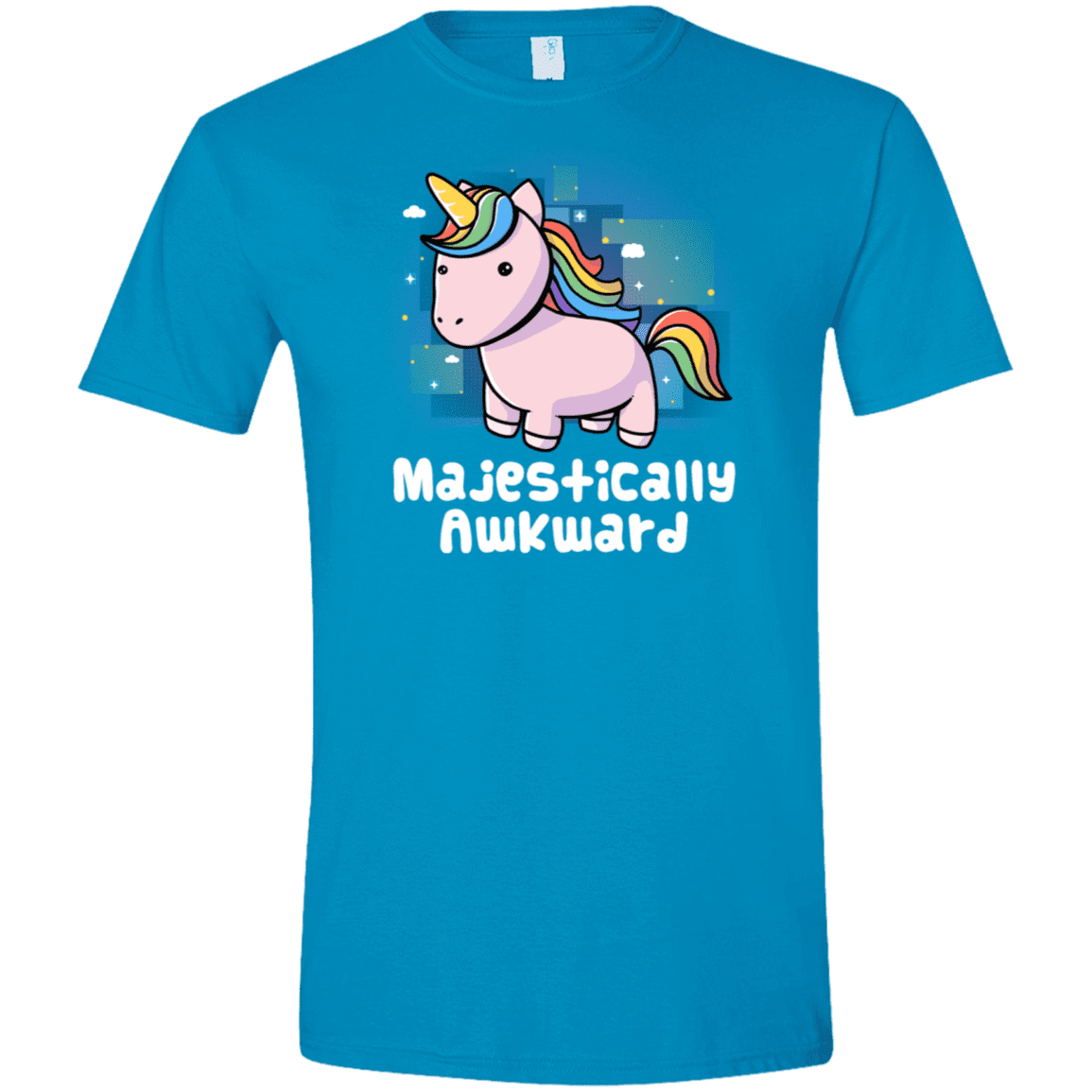 T-Shirts Sapphire / S Majestically Awkward Men's Semi-Fitted Softstyle