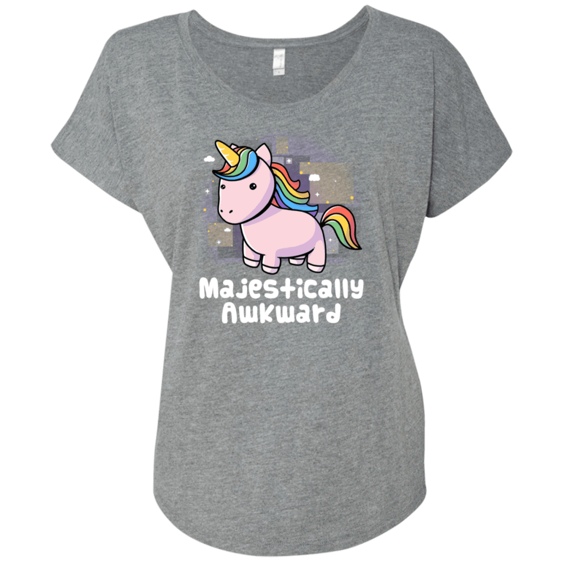 T-Shirts Premium Heather / X-Small Majestically Awkward Triblend Dolman Sleeve