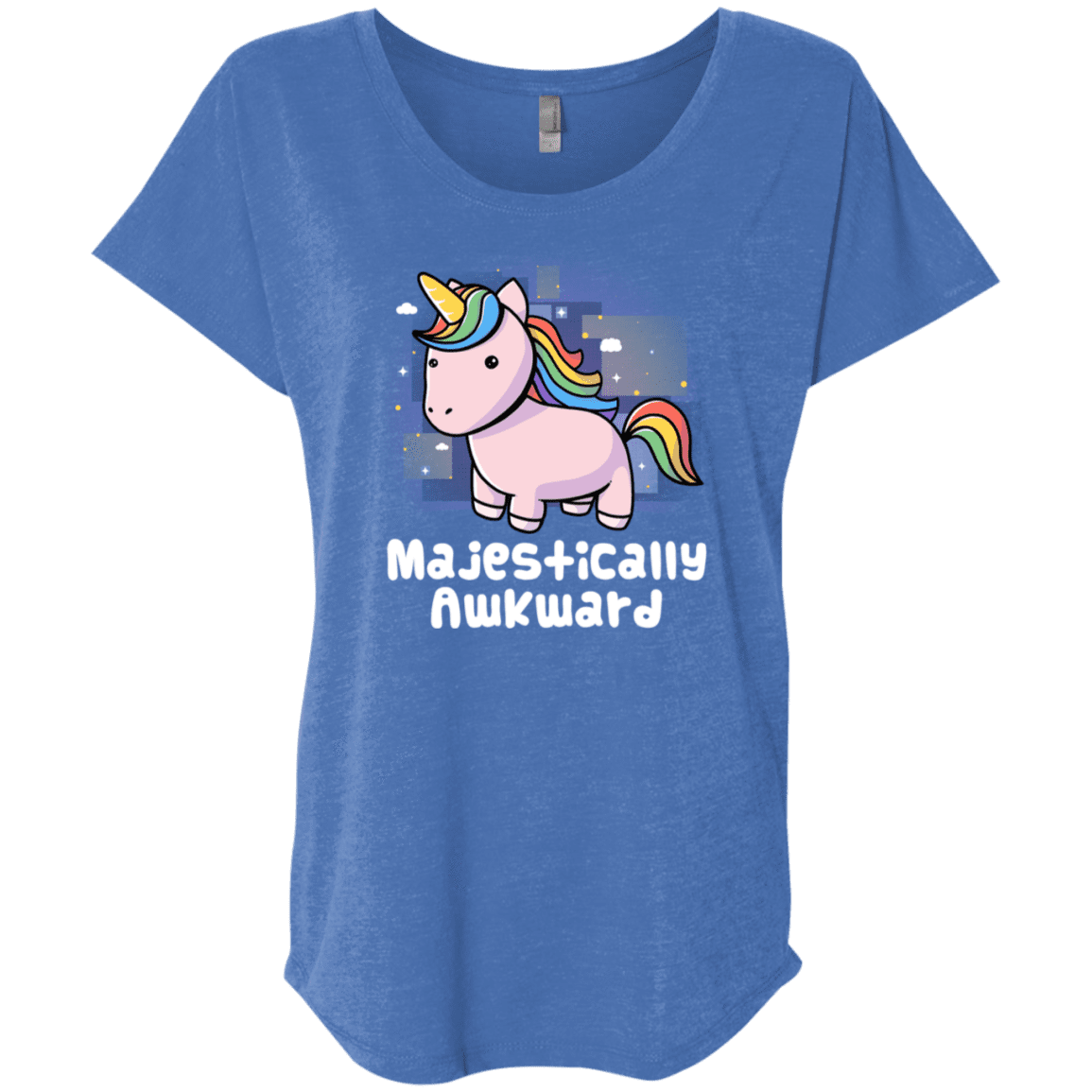 T-Shirts Vintage Royal / X-Small Majestically Awkward Triblend Dolman Sleeve