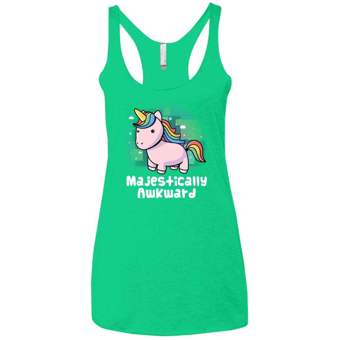 T-Shirts Envy / X-Small Majestically Awkward Women's Triblend Racerback Tank