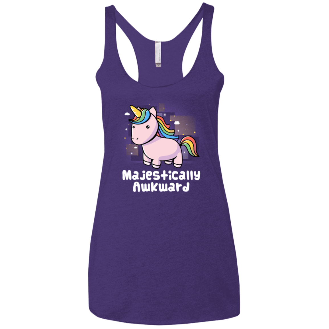 T-Shirts Purple Rush / X-Small Majestically Awkward Women's Triblend Racerback Tank