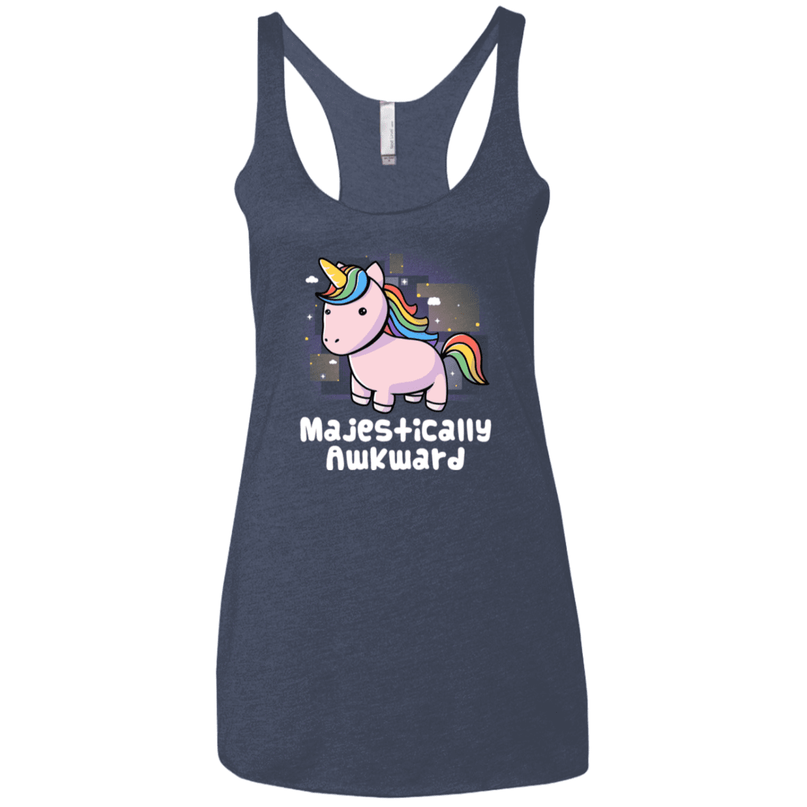 T-Shirts Vintage Navy / X-Small Majestically Awkward Women's Triblend Racerback Tank