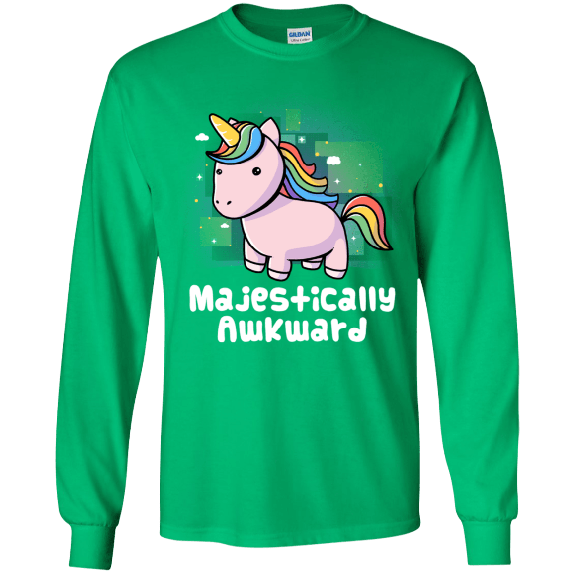 T-Shirts Irish Green / YS Majestically Awkward Youth Long Sleeve T-Shirt