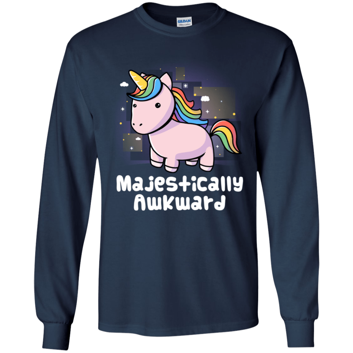 T-Shirts Navy / YS Majestically Awkward Youth Long Sleeve T-Shirt
