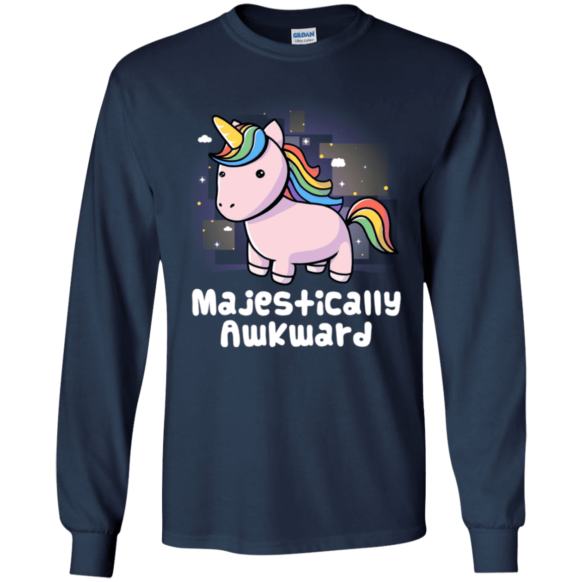 T-Shirts Navy / YS Majestically Awkward Youth Long Sleeve T-Shirt