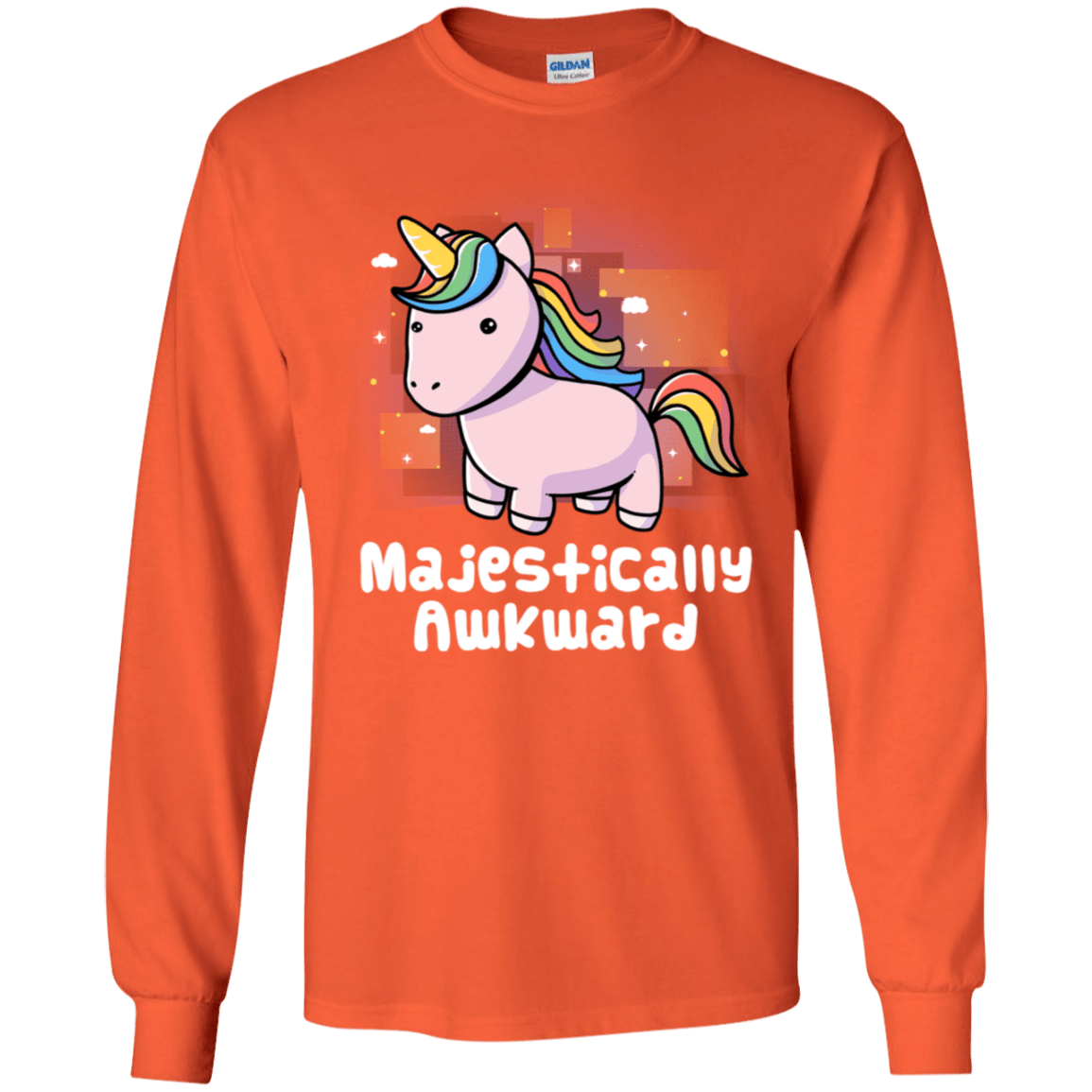 T-Shirts Orange / YS Majestically Awkward Youth Long Sleeve T-Shirt