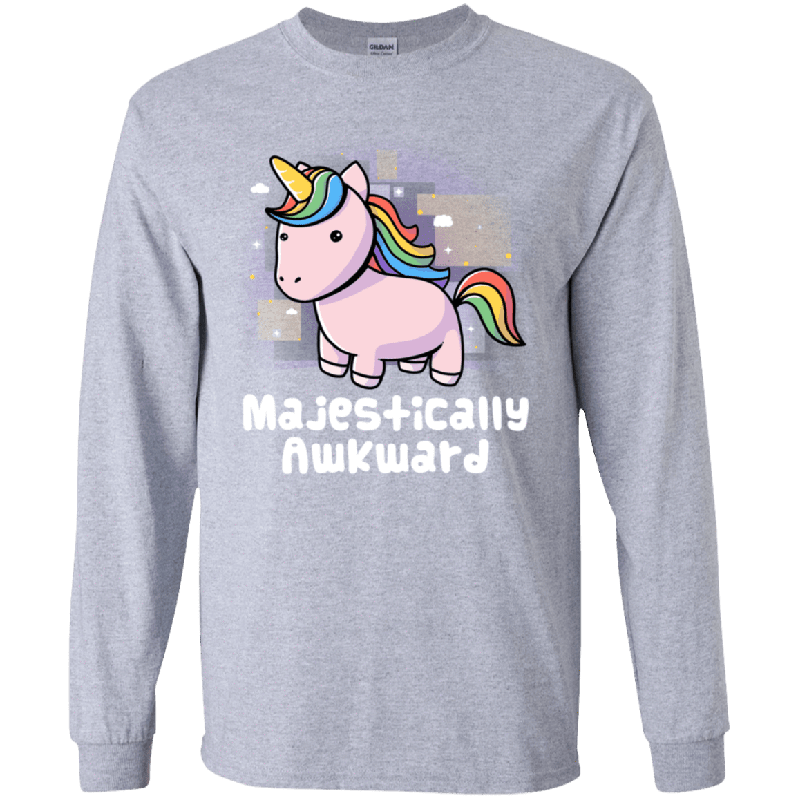 T-Shirts Sport Grey / YS Majestically Awkward Youth Long Sleeve T-Shirt