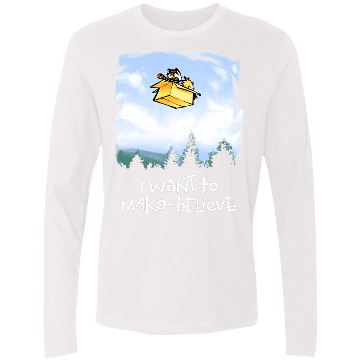 T-Shirts White / S Make Believe Men's Premium Long Sleeve