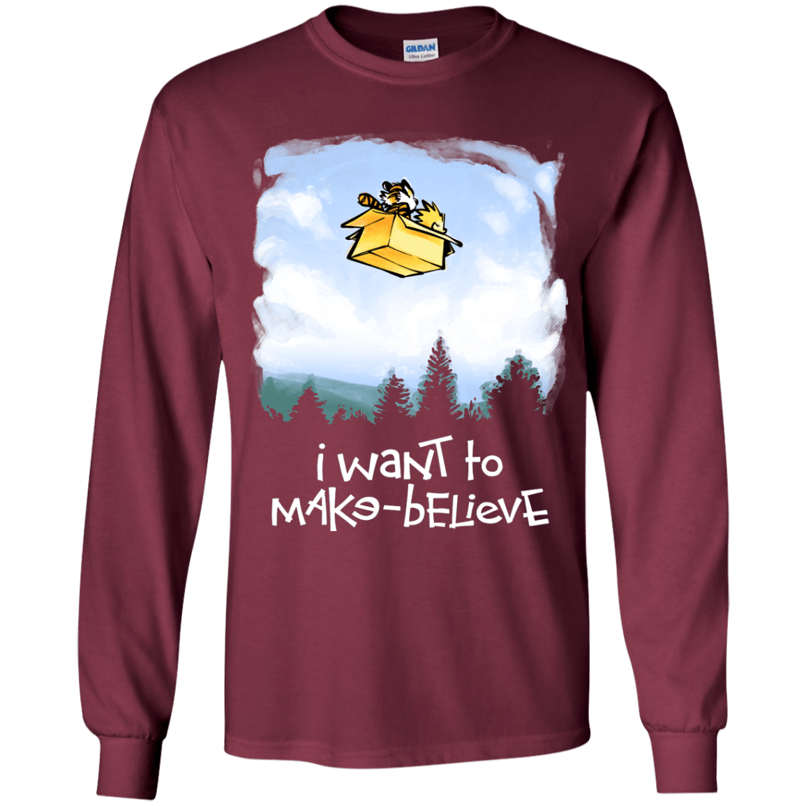 T-Shirts Maroon / YS Make Believe Youth Long Sleeve T-Shirt