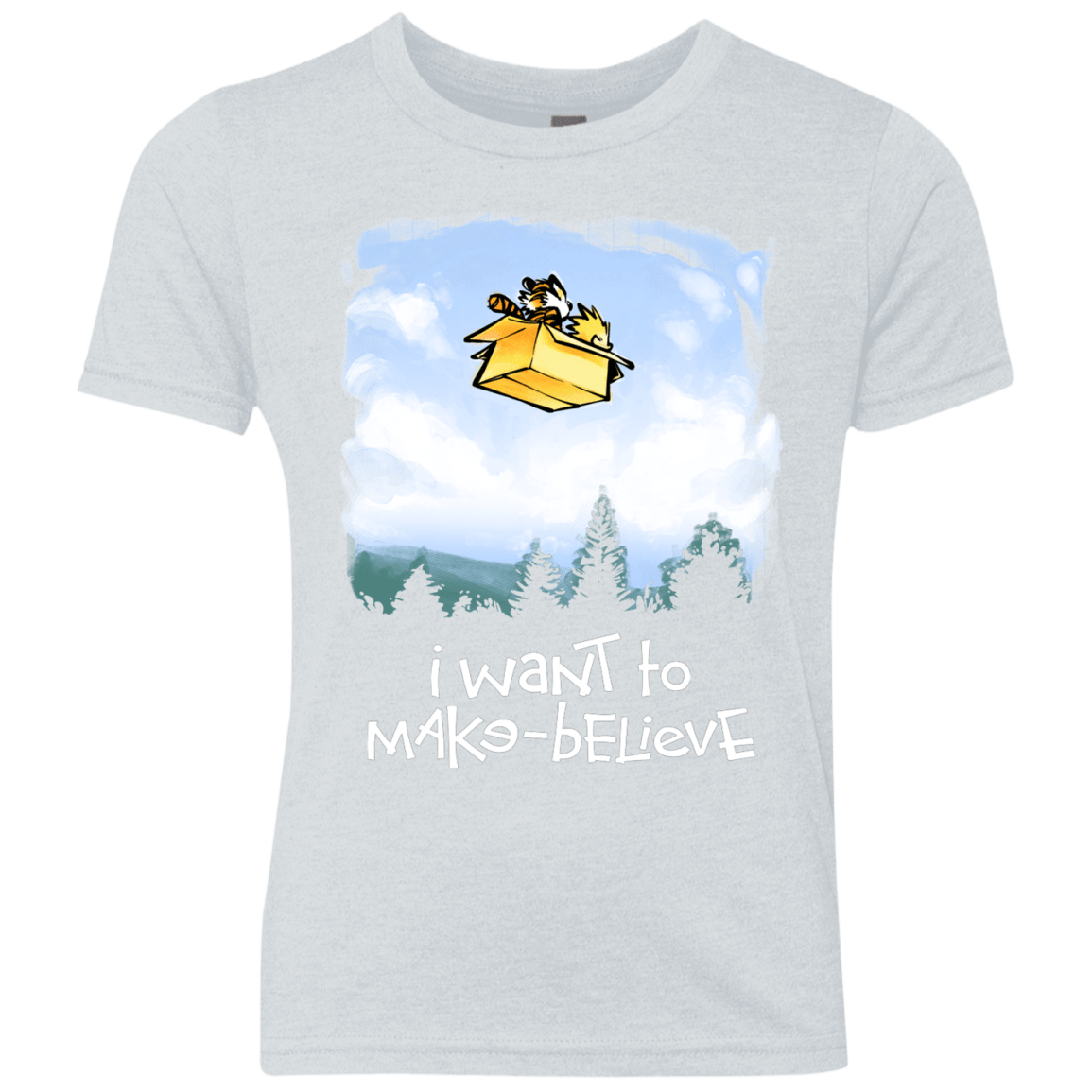 T-Shirts Heather White / YXS Make Believe Youth Triblend T-Shirt