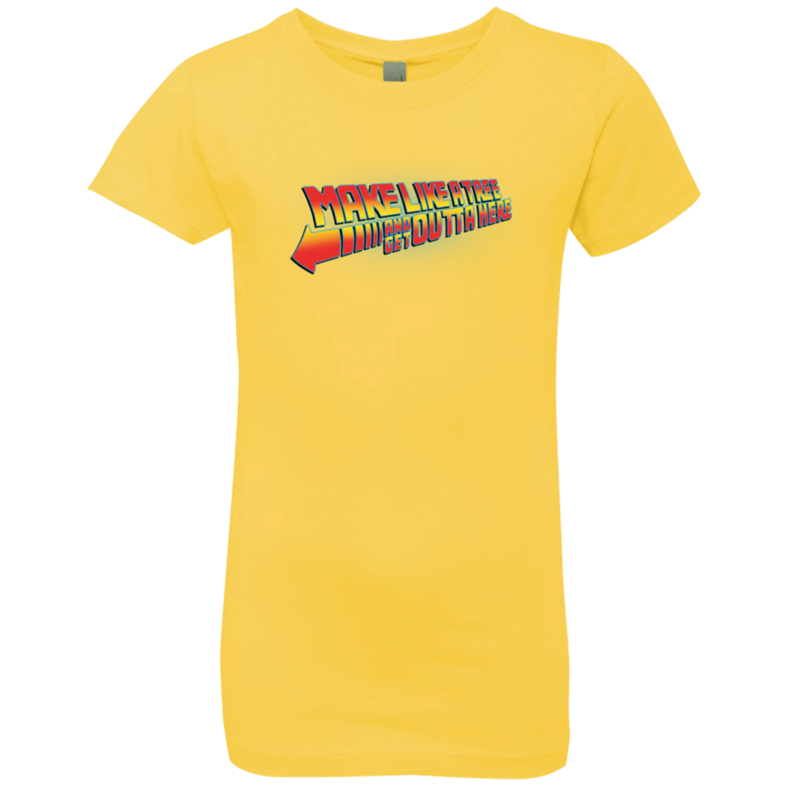 T-Shirts Vibrant Yellow / YXS Make Like A Tree Girls Premium T-Shirt