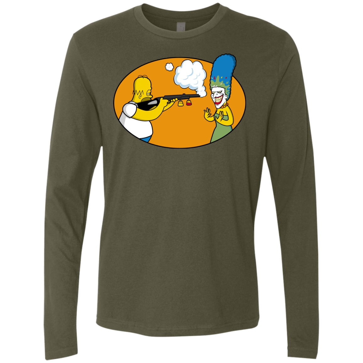 T-Shirts Military Green / Small Make Up Gun Men's Premium Long Sleeve