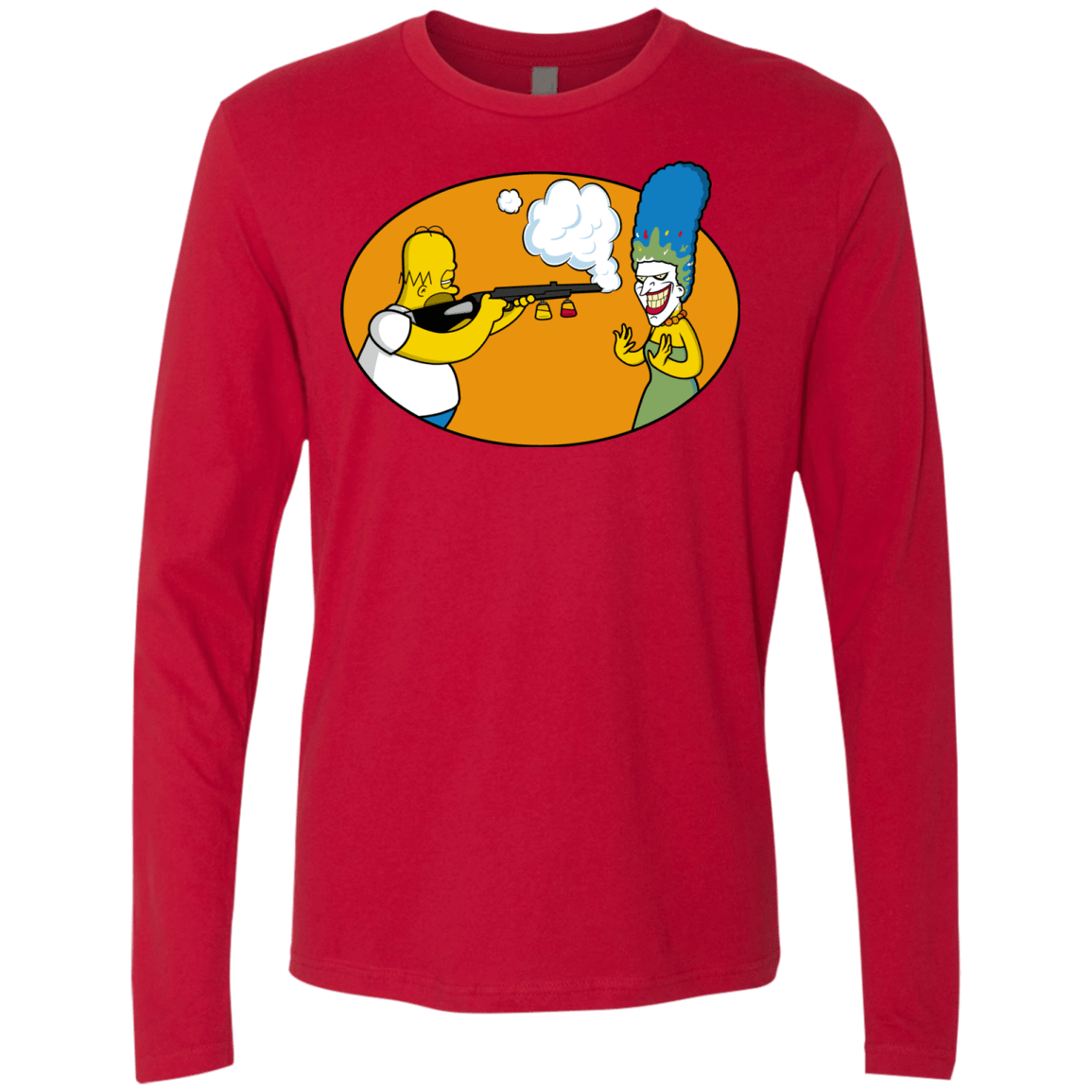 T-Shirts Red / Small Make Up Gun Men's Premium Long Sleeve