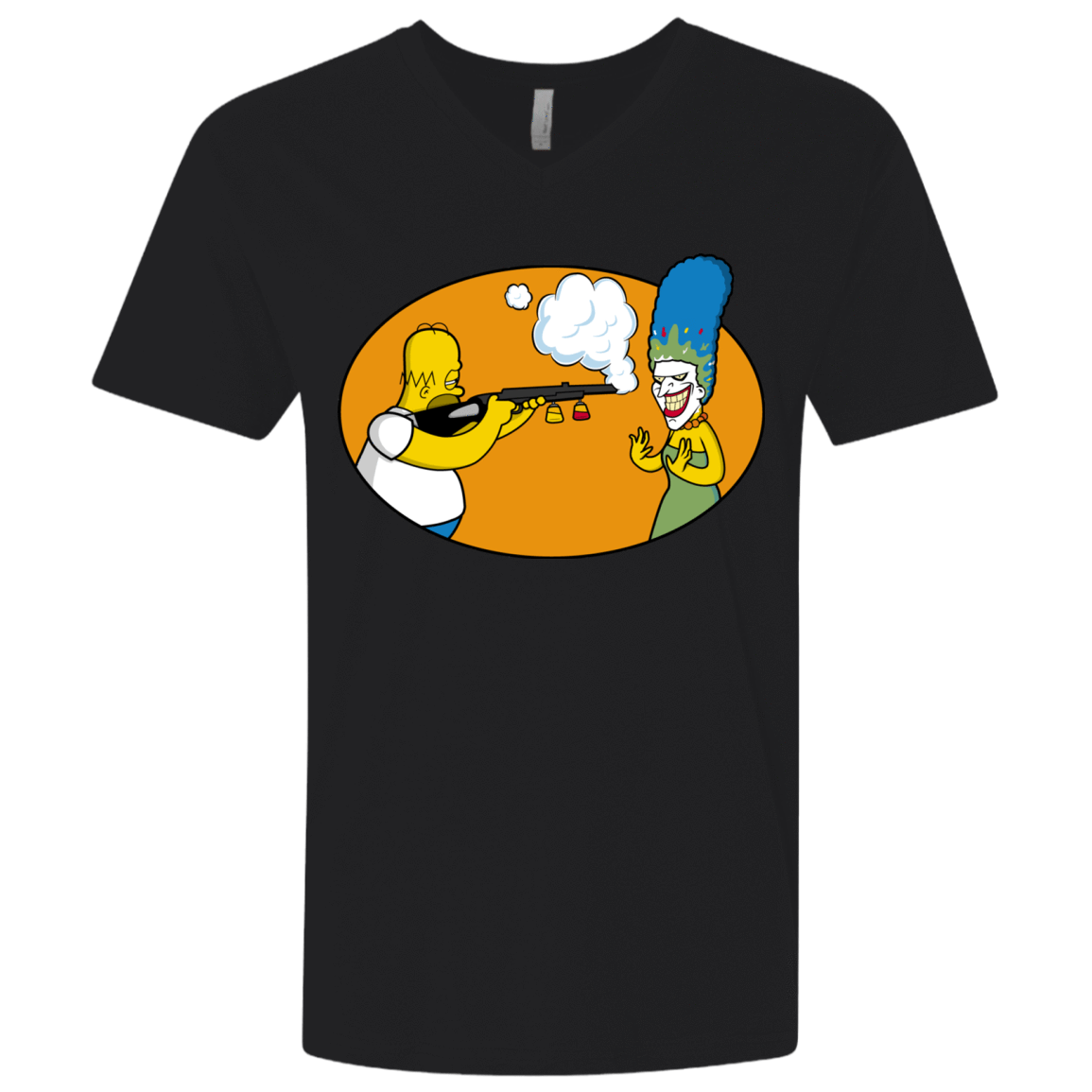 T-Shirts Black / X-Small Make Up Gun Men's Premium V-Neck