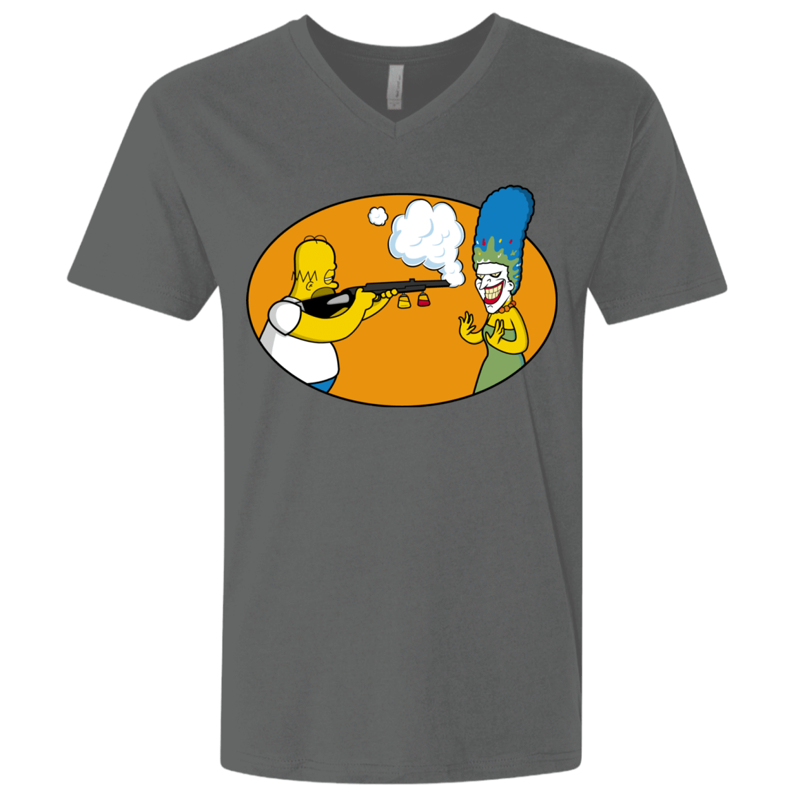 T-Shirts Heavy Metal / X-Small Make Up Gun Men's Premium V-Neck