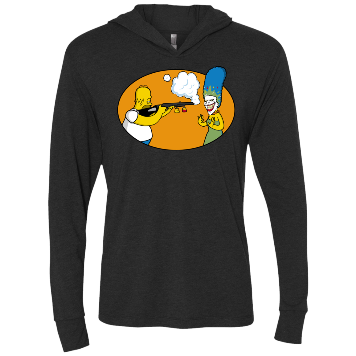 T-Shirts Vintage Black / X-Small Make Up Gun Triblend Long Sleeve Hoodie Tee