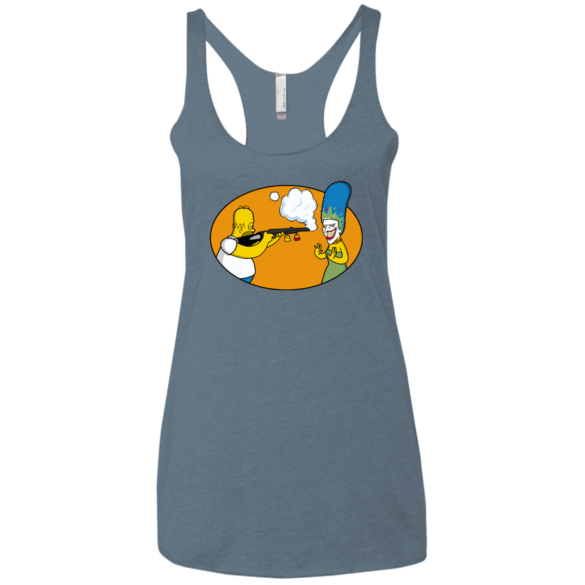 T-Shirts Indigo / X-Small Make Up Gun Women's Triblend Racerback Tank