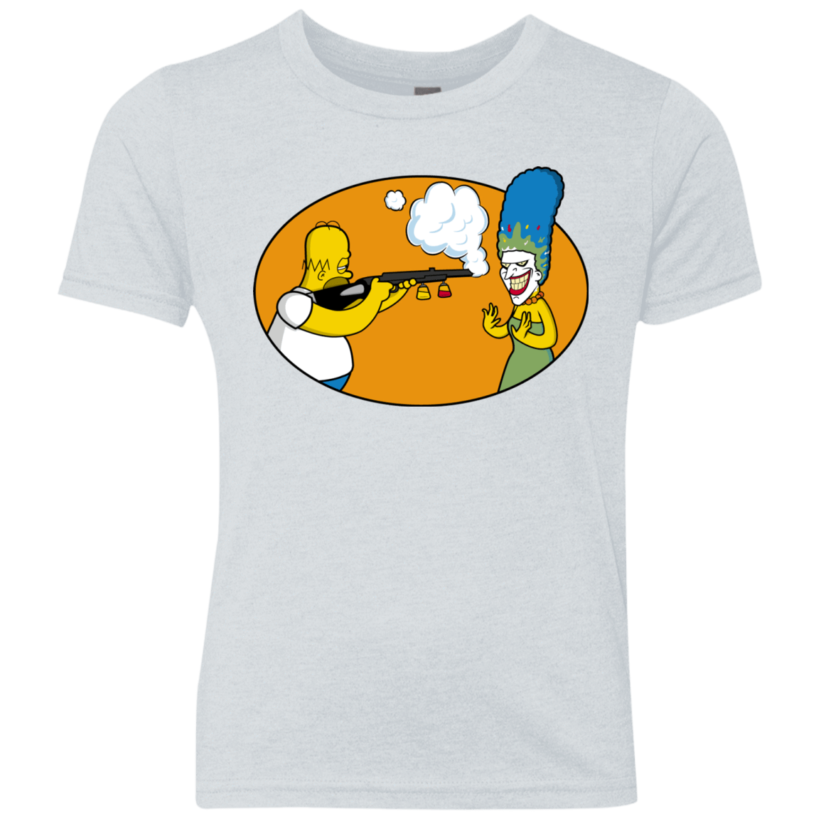 T-Shirts Heather White / YXS Make Up Gun Youth Triblend T-Shirt