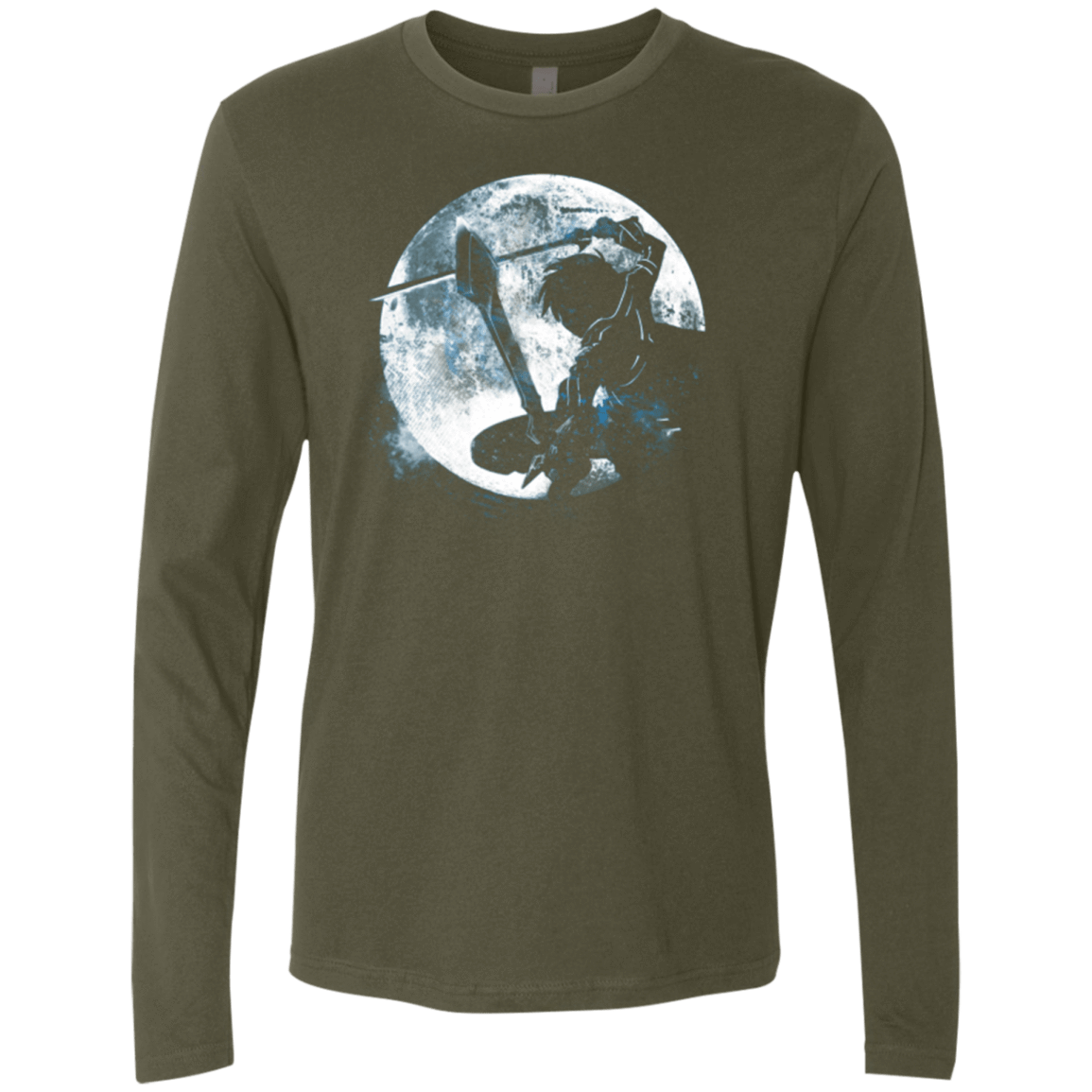 T-Shirts Military Green / Small Male Gamer Moon Men's Premium Long Sleeve