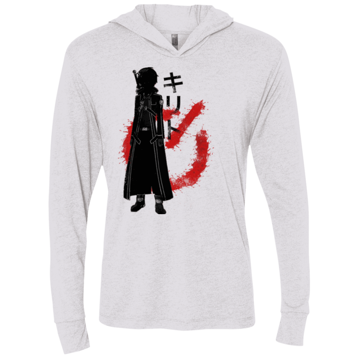 T-Shirts Heather White / X-Small Male gamer Triblend Long Sleeve Hoodie Tee