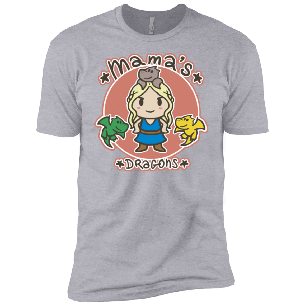 T-Shirts Heather Grey / YXS Mamas Dragons Boys Premium T-Shirt