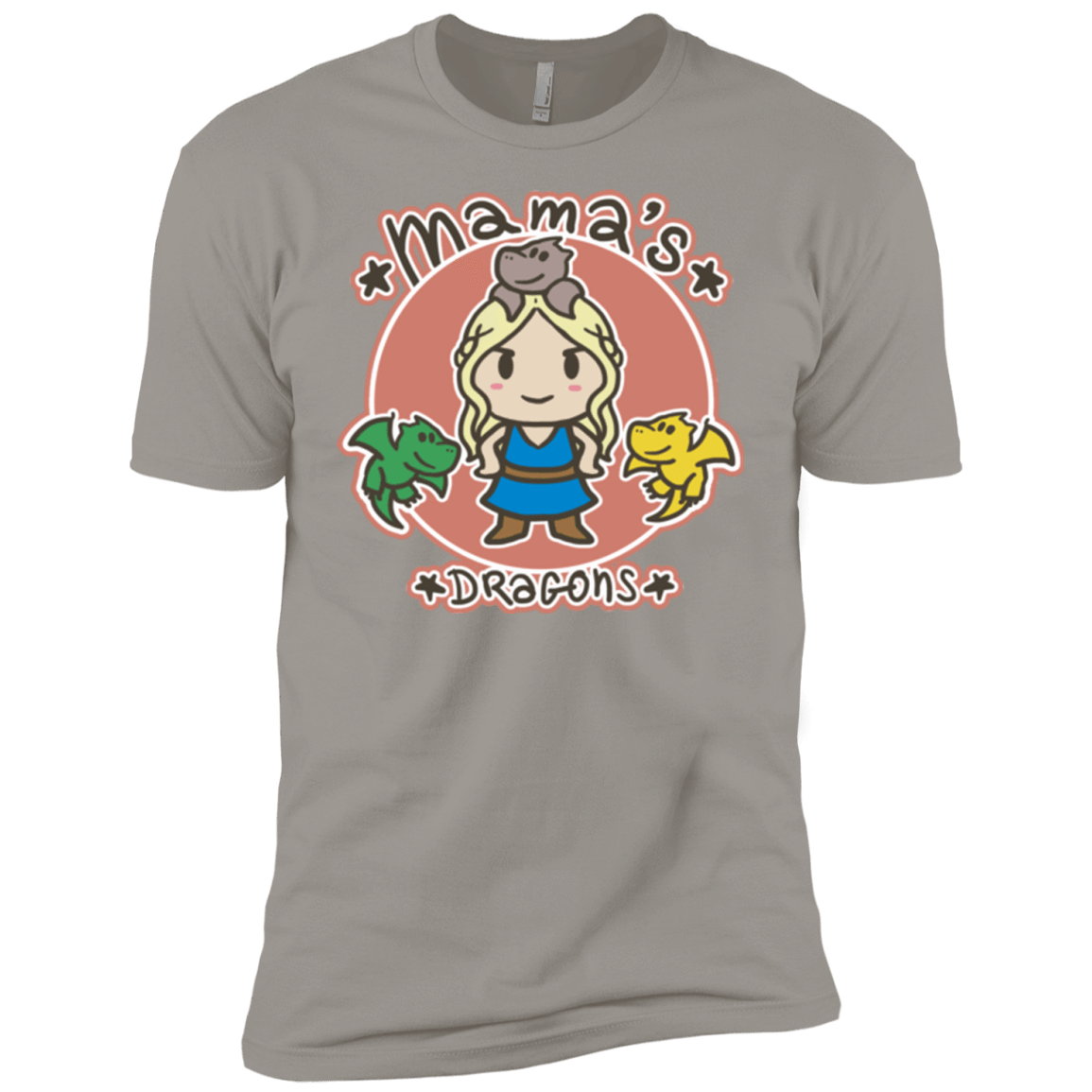 T-Shirts Light Grey / YXS Mamas Dragons Boys Premium T-Shirt