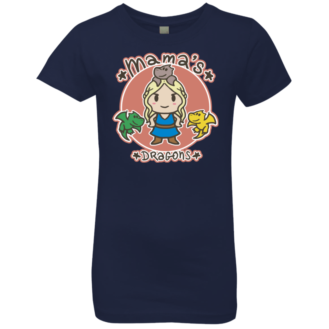 T-Shirts Midnight Navy / YXS Mamas Dragons Girls Premium T-Shirt