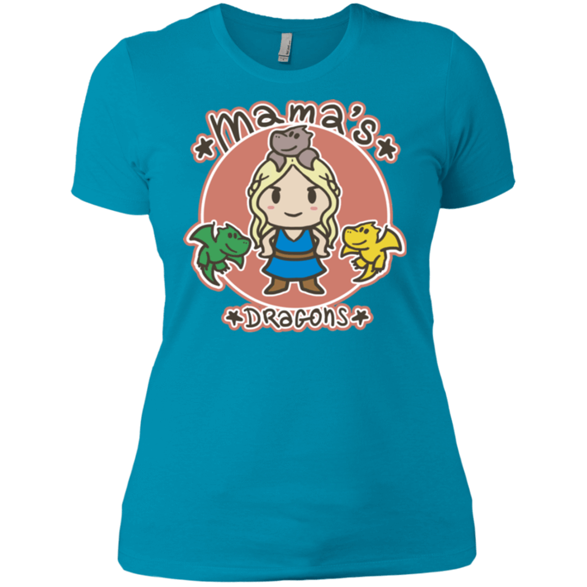 T-Shirts Turquoise / X-Small Mamas Dragons Women's Premium T-Shirt