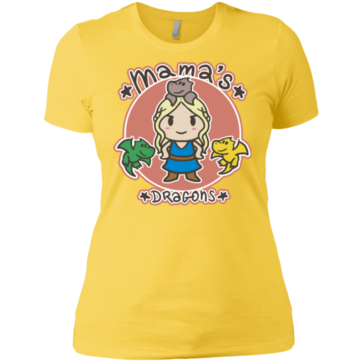 T-Shirts Vibrant Yellow / X-Small Mamas Dragons Women's Premium T-Shirt