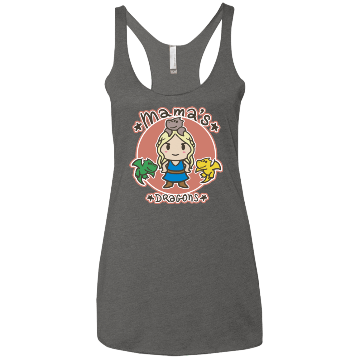 T-Shirts Premium Heather / X-Small Mamas Dragons Women's Triblend Racerback Tank