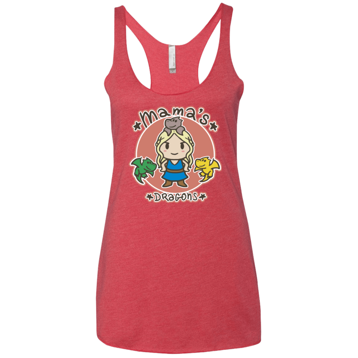 T-Shirts Vintage Red / X-Small Mamas Dragons Women's Triblend Racerback Tank