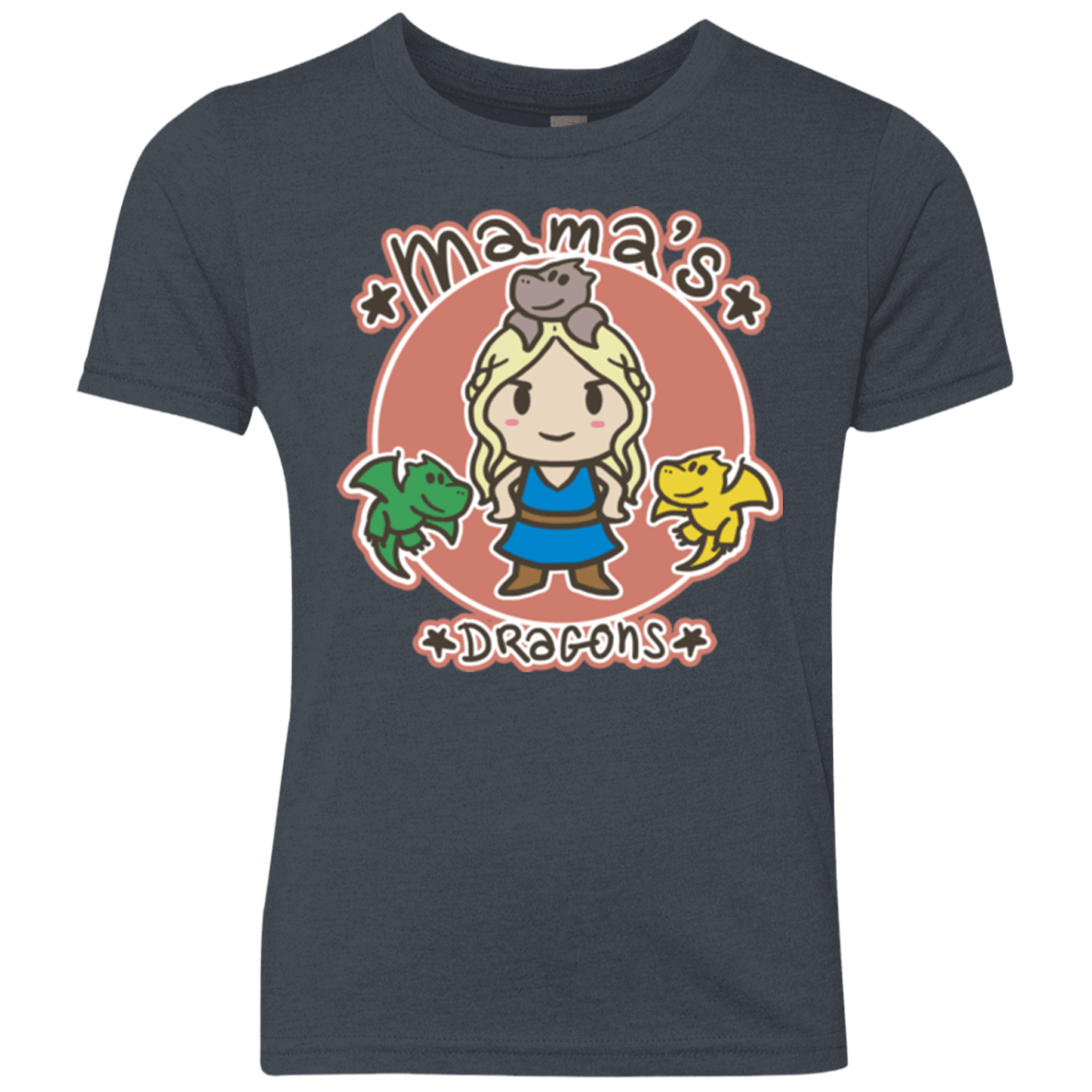 T-Shirts Vintage Navy / YXS Mamas Dragons Youth Triblend T-Shirt