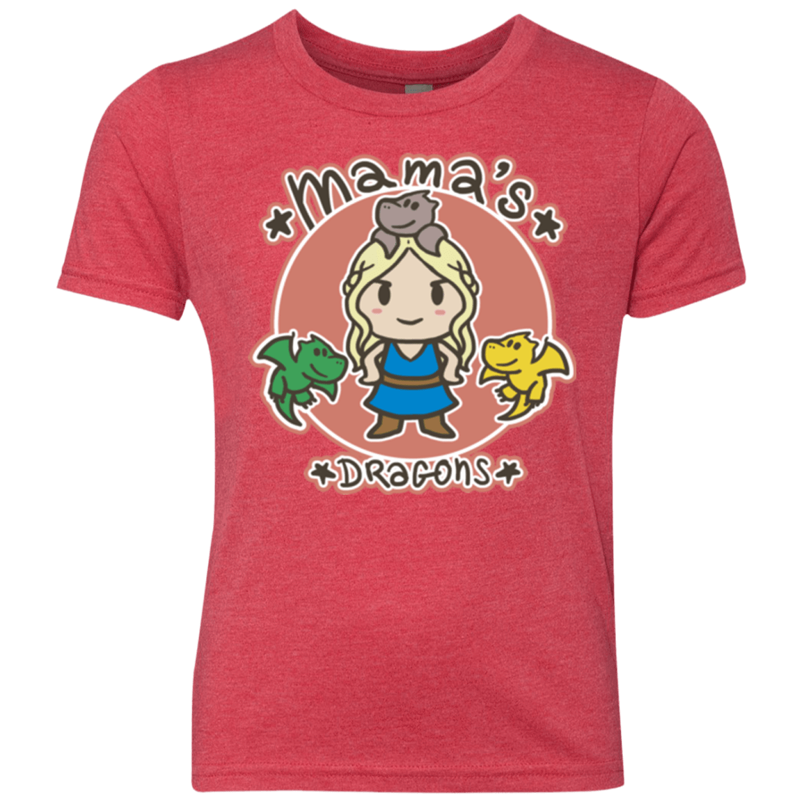 T-Shirts Vintage Red / YXS Mamas Dragons Youth Triblend T-Shirt