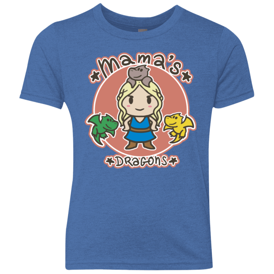 T-Shirts Vintage Royal / YXS Mamas Dragons Youth Triblend T-Shirt