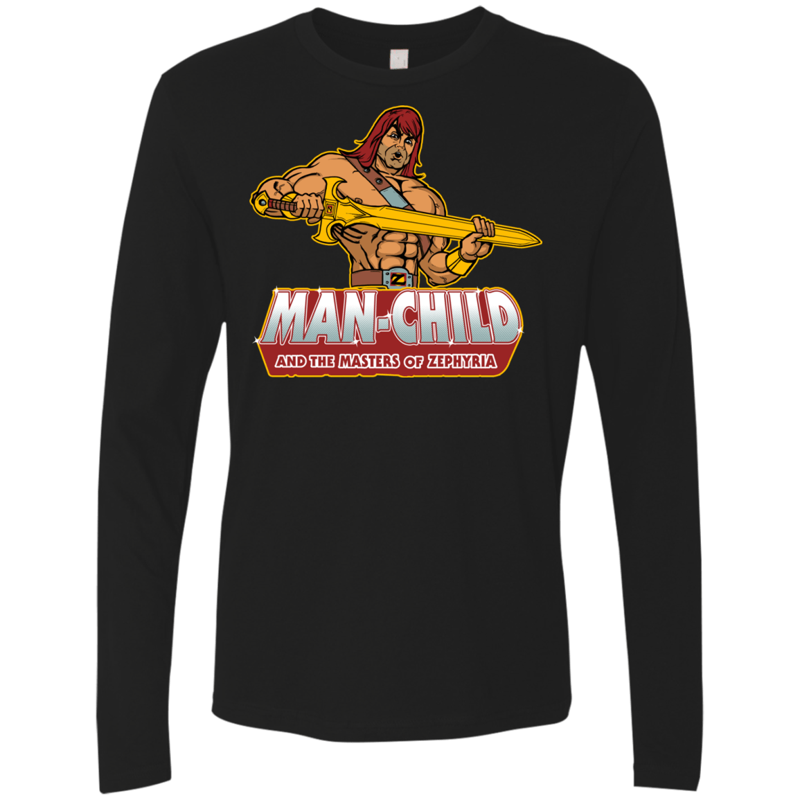 T-Shirts Black / S Man Child Men's Premium Long Sleeve